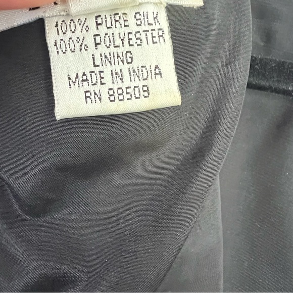 Mark & John By Gopal Vintage Beaded Silk Dress Size L Black - Picture 9 of 9